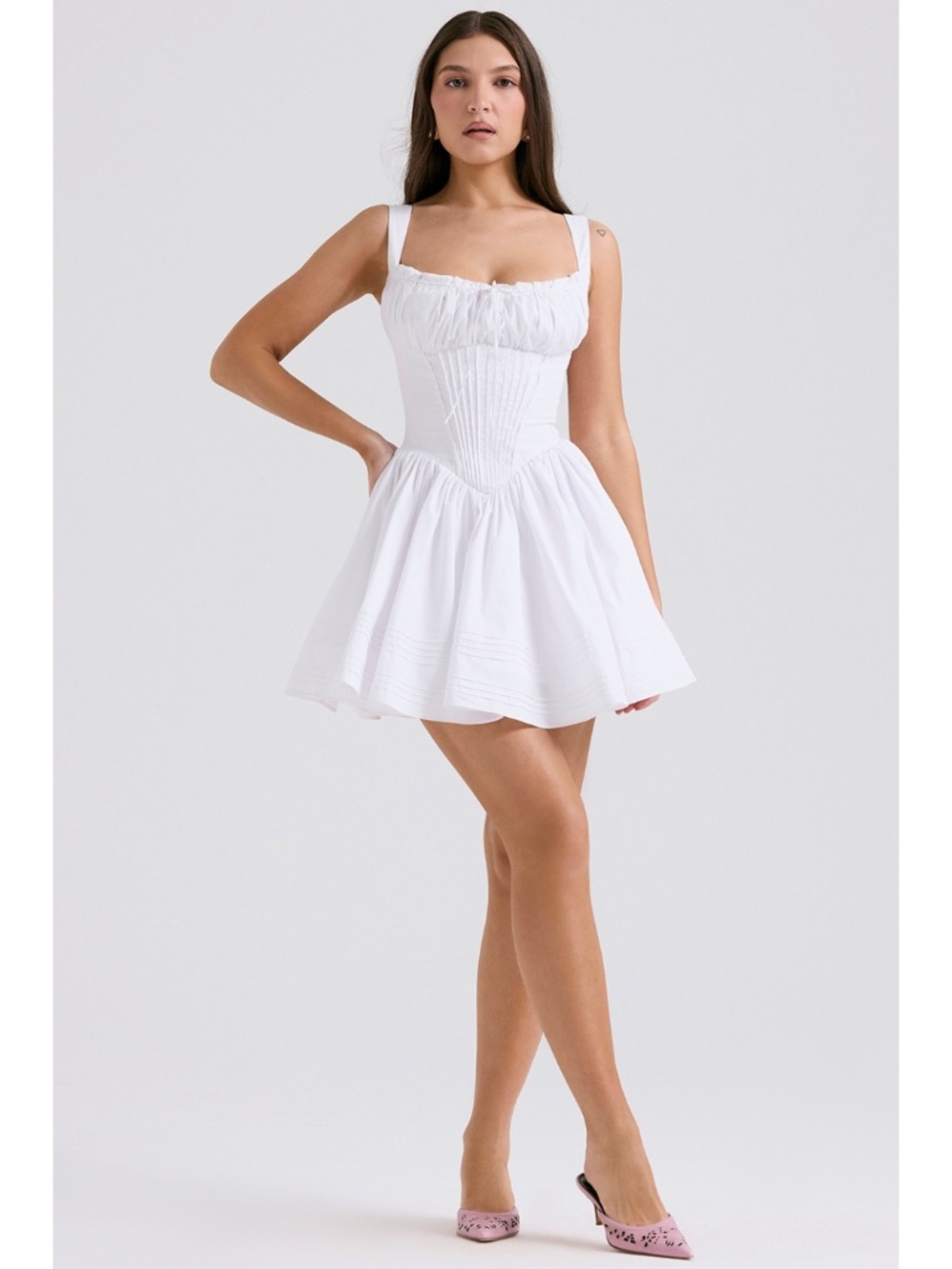 NEW House of CB Natassia Dress White Medium - Picture 7 of 17